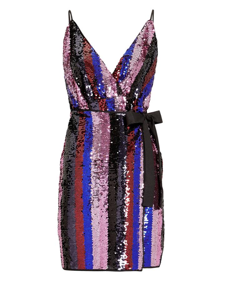 The East Order Lily Sequin Dress Black/pink/blue P