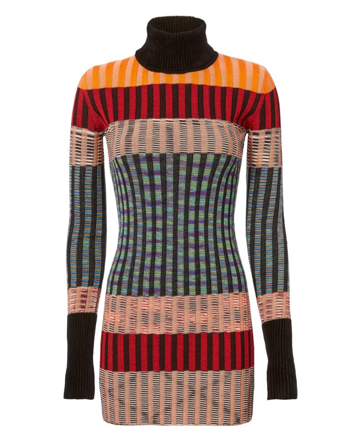 Missoni Multicolor Turtleneck Mini Dress