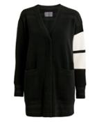 Zoe Jordan Longline Edison Cardigan Black/white S/m