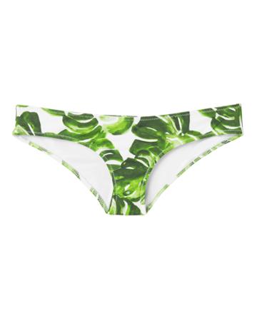 Caroline Constas Mer Kali Leaf-printed Bikini Bottom Print S