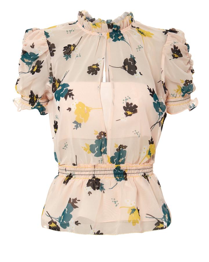 Self-portrait Graphic Floral Print Top Multi Zero