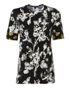 Derek Lam Floral Print Tee Blk/wht P