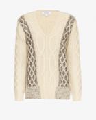 Derek Lam 10 Crosby Chunky Cable Knit V Neck
