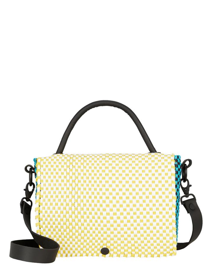 Truss Large Top Handle Crossbody Bag Turquoise/yellow/white 1size