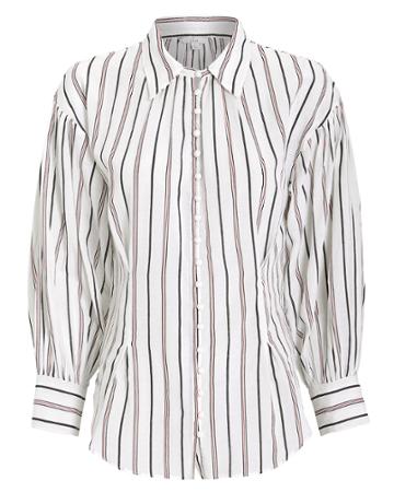 Joie Minya Stripe Blouse Red/white/black/stripes L