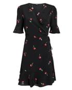 Rails Aimee Cherry Print Dress Black/red M