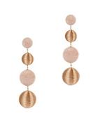 Suzanna Dai Blush And Gold Gumball Drop Earrings