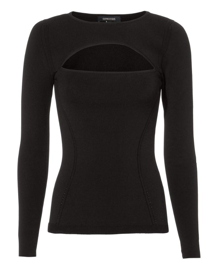 Cushnie Et Ochs Bastia Cutout Top Black P