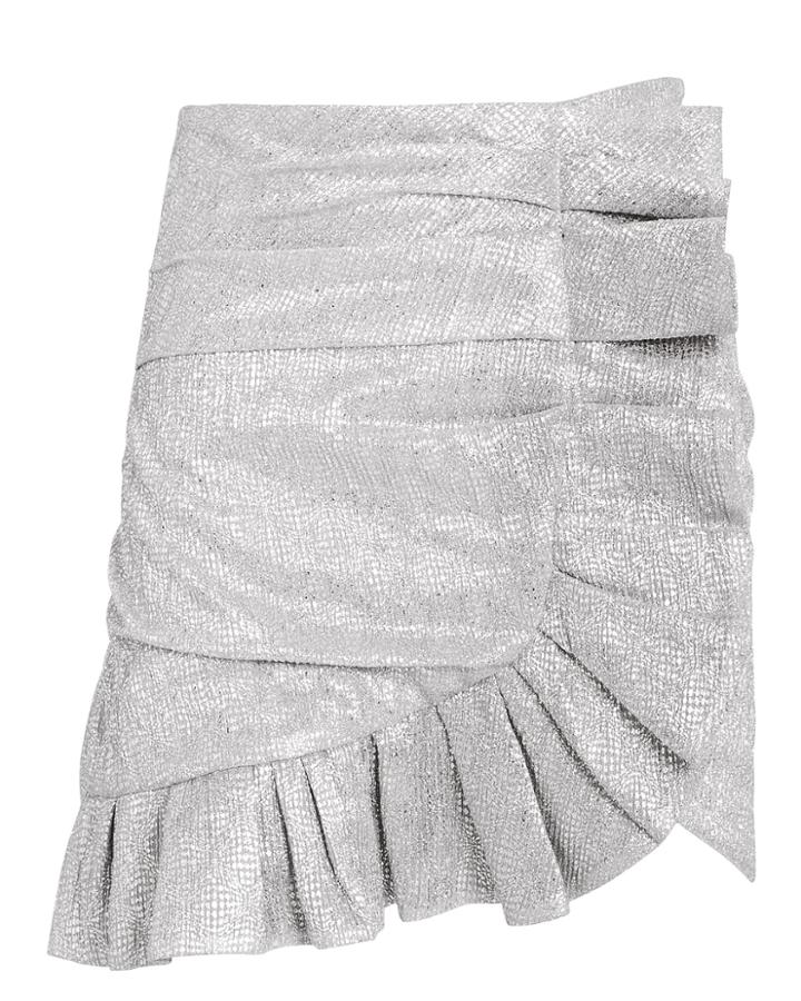 Jonathan Simkhai Sparkle Mini Skirt Silver 2