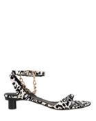 Tibi Nathan Dalmatian Chain Kitten Heels Black/white 38.5