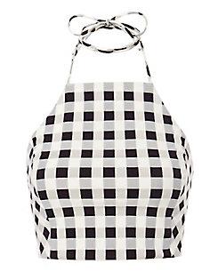 Rag & Bone Nevada Gingham Crop Top