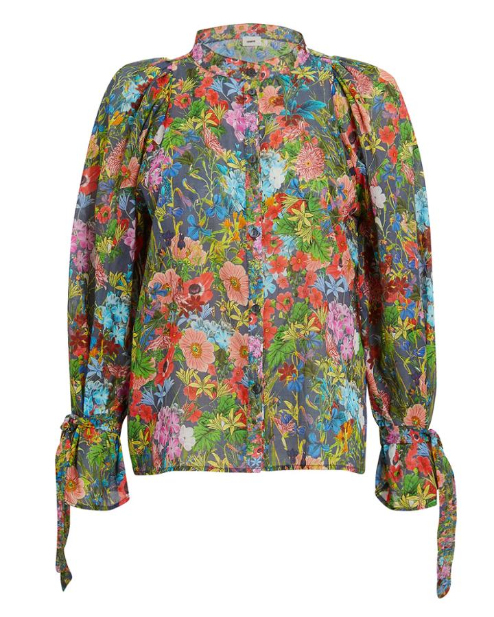 Warm Francesca Floral Blouse Blue/floral Zero