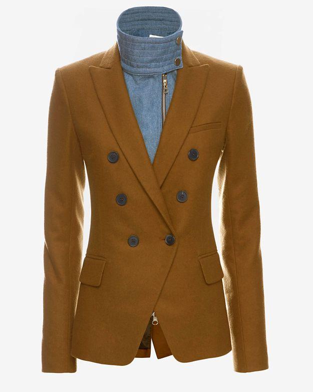 Veronica Beard Exclusive Denim Dickey Wool Blazer