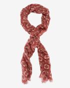 Aragona Diamond Pattern Cashmere Scarf: Red