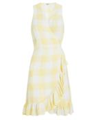 Rails Madison Wrap Dress Yellow/gingham L