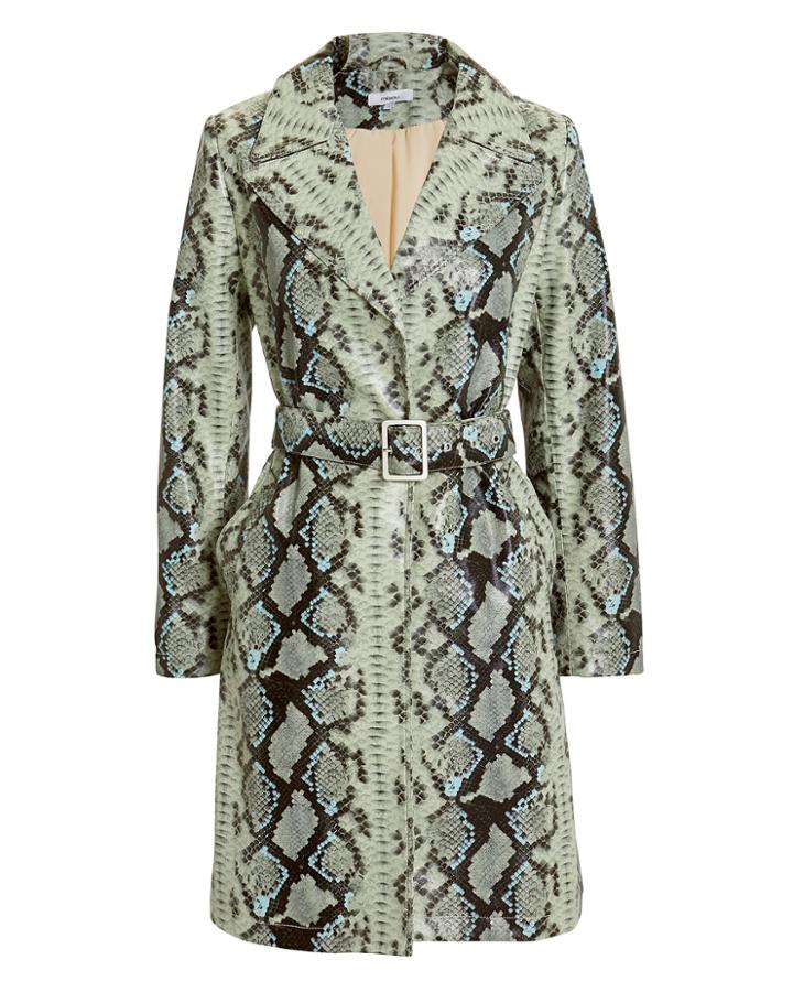 Miaou Carmen Snake Print Trench Snakeskin Print S