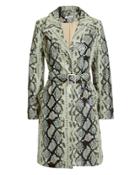 Miaou Carmen Snake Print Trench Snakeskin Print S