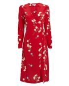 Exclusive For Intermix Intermix Ottavia Printed Wrap Dress Red/floral 2
