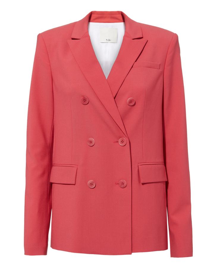 Tibi Steward Blazer Red Zero