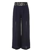 Fleur Du Mal Lace Trim Slit Front Pants