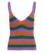 Ganni Lurex Knit Tank Lurex Stripe P