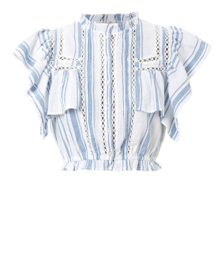 Love Shack Fancy Loveshackfancy Nora Ruffle Top Multi L