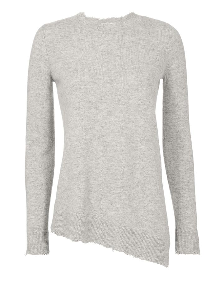 Exclusive For Intermix Intermix Naya Asymmetric Knit Top Grey-lt P