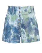 3.1 Phillip Lim Tie-dye Cargo Shorts Blue-green Tie-dye 4