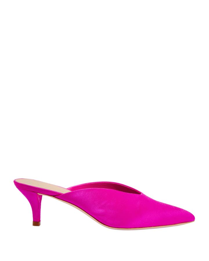 Loeffler Randall Juno Satin Kitten Heels Pink-drk 6