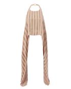 Esteban Cortazar Striped Scarf Top Blush 1size