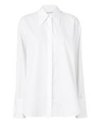 Helmut Lang Sateen-striped Sleeve Placket Shirt White M