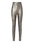 Theperfext Jessica Silver Leather Pants