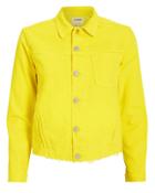 L'agence Janelle Cropped Denim Jacket Yellow S