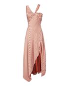 Jonathan Simkhai Stripe Twist Ruffle Dress White 4