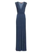 Missoni Lurex Pleated Gown Navy 38