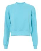 Cotton Citizen Milan Aqua Cropped Sweatshirt Blue-lt P