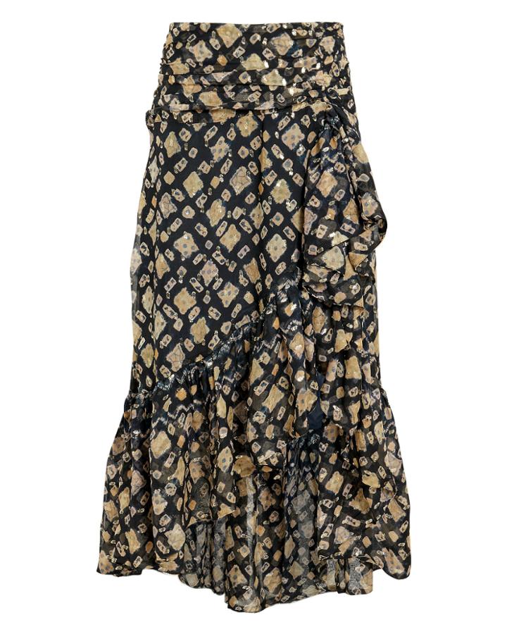 Ulla Johnson Ailie High-low Skirt Navy Zero
