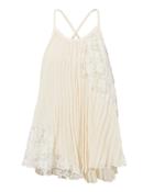 Derek Lam 10 Crosby Pleated Lace Top Beige Zero