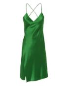 Michelle Mason Green Mini Wrap Dress Green Zero