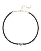 Jacquie Aiche Labradorite/diamond Leather Choker