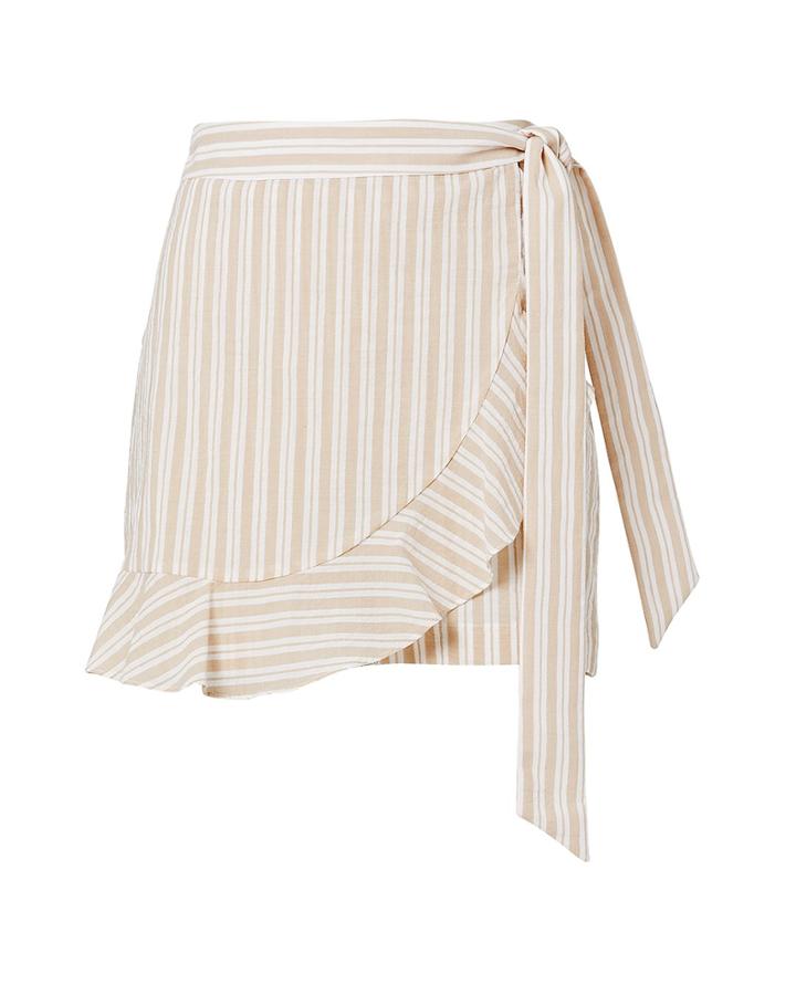 Exclusive For Intermix Intermix Remy Ruffle Striped Skort Multi P