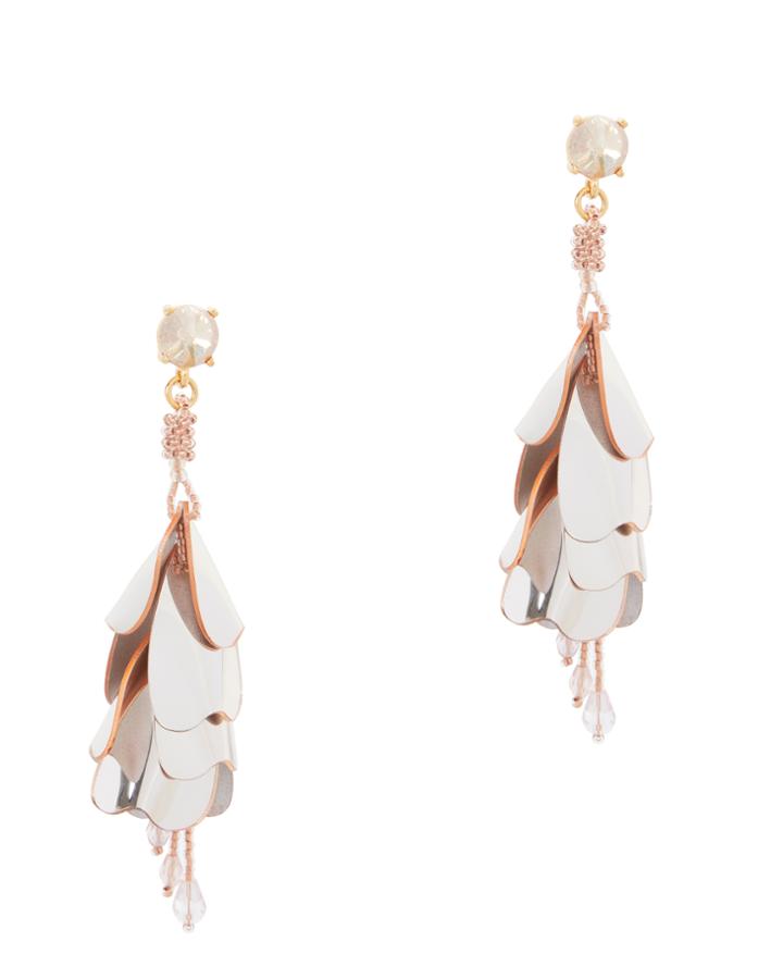 Oscar De La Renta Waterfall Opaque Earrings Metallic 1size