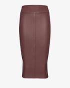 Bailey 44 Exclusive Leather-like Pencil Skirt: Wine