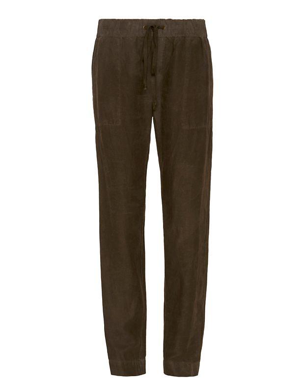 Enza Costa Linen Cargo Pant: Black