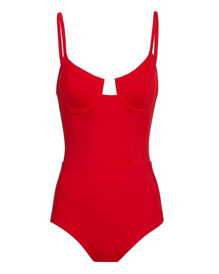 Solid & Striped X Re/done Hollywood One Piece Swimsuit Red P
