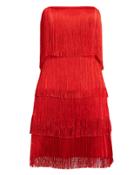 Alexis Rosmund Fringe Dress Red S