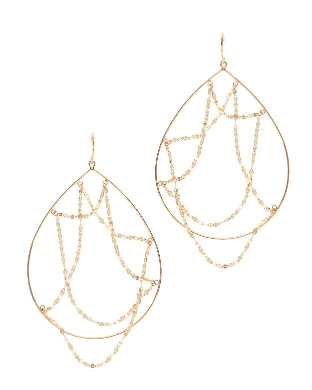 Lana Jewelry Oval Web Hoop Earrings