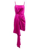 Fleur Du Mal Cascade Pink Satin Dress Pink 8