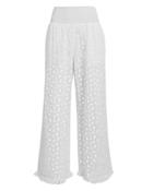 Kisuii Jacqueline Eyelet Pants White S