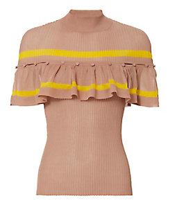 Self-portrait Cape Frill Sweater